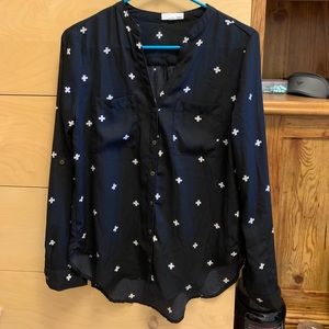 Cross patterned blouse